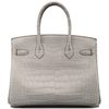 Hermès Birkin 30 Gris Perle Matte Crocodile Alligator GHW