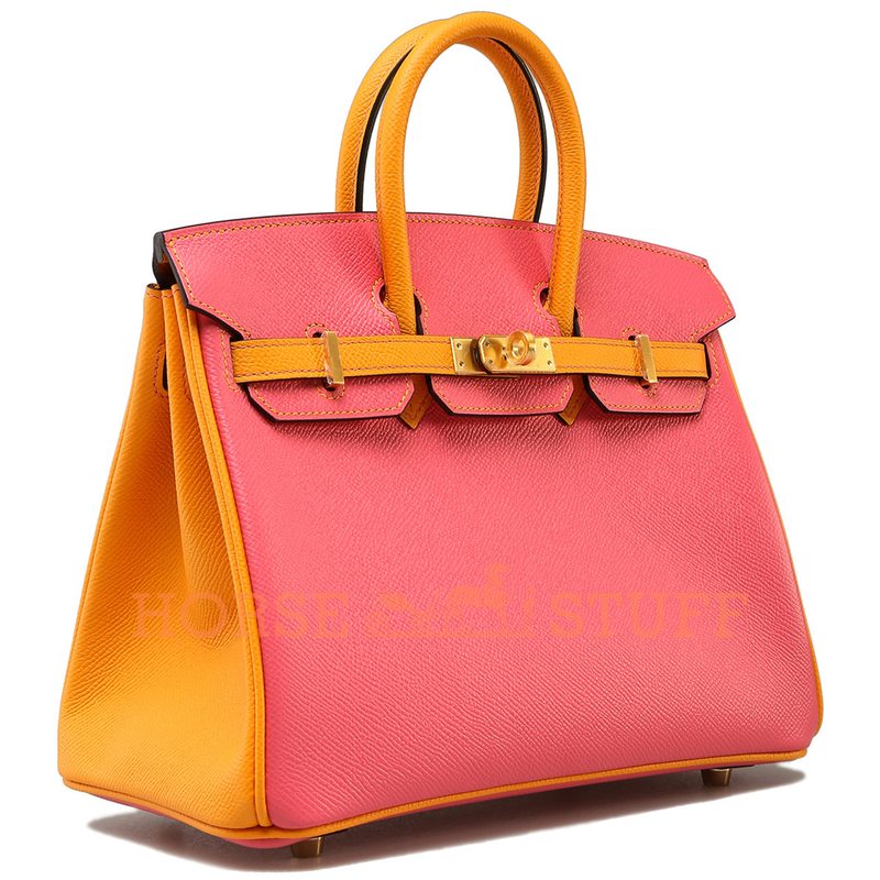 Hermès Birkin 30 Special Order HSS Jaune d'Or / Rose Azalée Epsom GHW