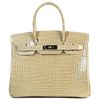 Hermès Birkin 30 Beige Crocodile Porosus PHW