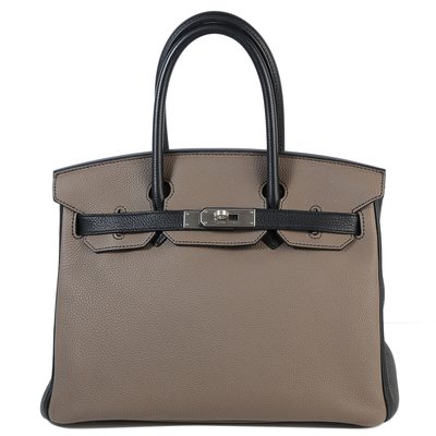 Hermès Birkin 30 Special Order HSS Etoupe / Black Togo BPHW