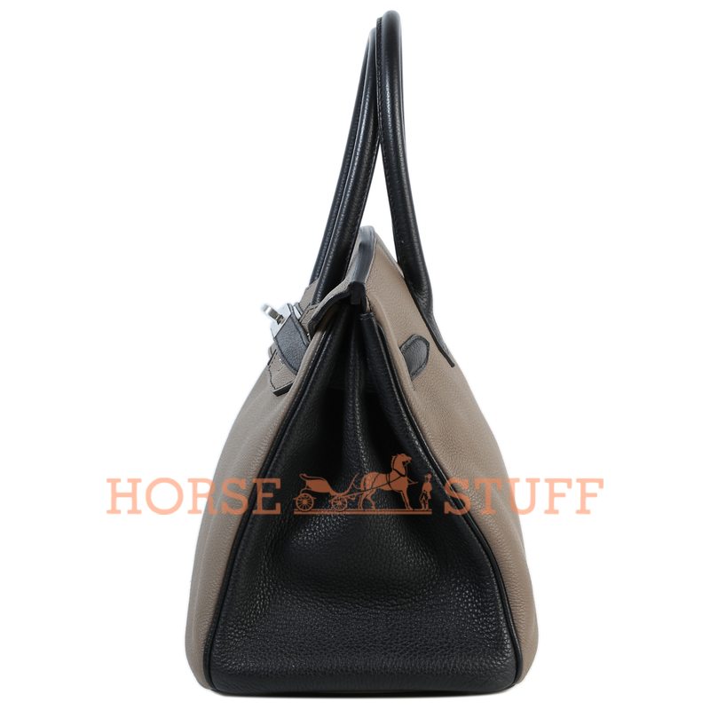 Hermès Birkin 30 Special Order HSS Etoupe / Black Togo BPHW