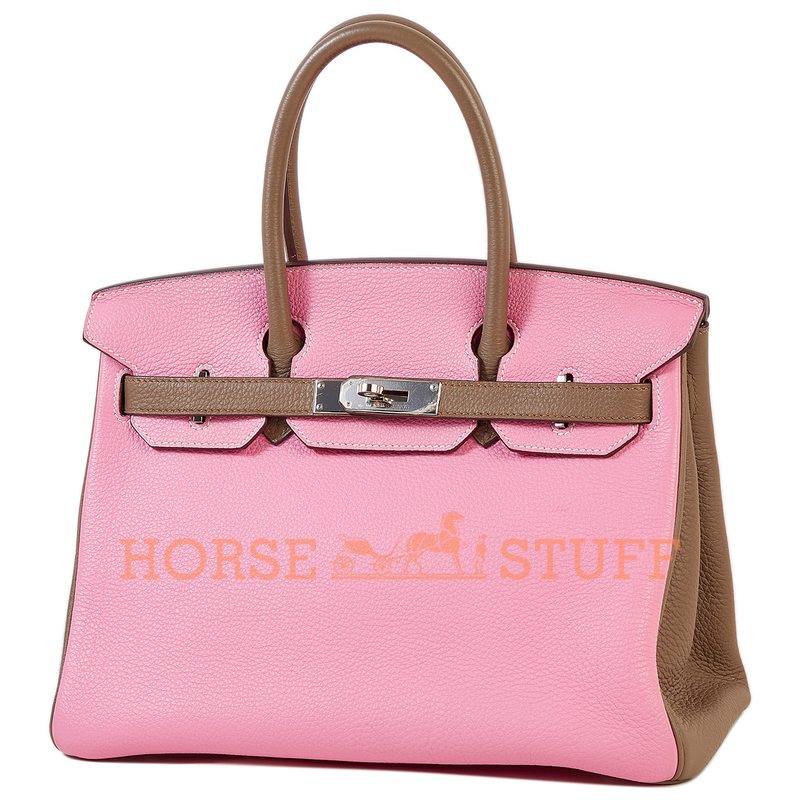 Hermès Birkin 30 Special Order HSS Pink / Etoupe Togo PHW