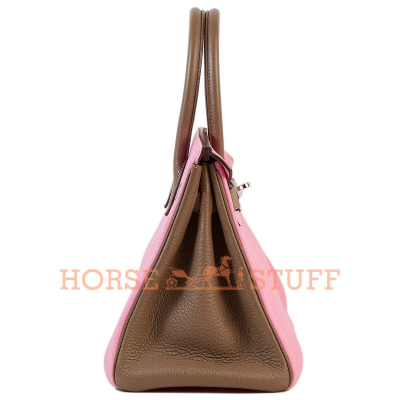 Hermès Birkin 30 Special Order HSS Pink / Etoupe Togo PHW