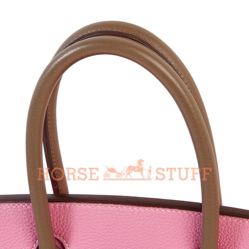 Hermès Birkin 30 Special Order HSS Pink / Etoupe Togo PHW