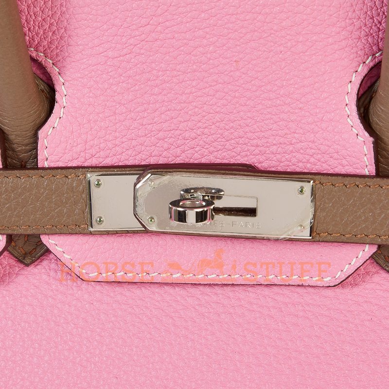 Hermès Birkin 30 Special Order HSS Pink / Etoupe Togo PHW