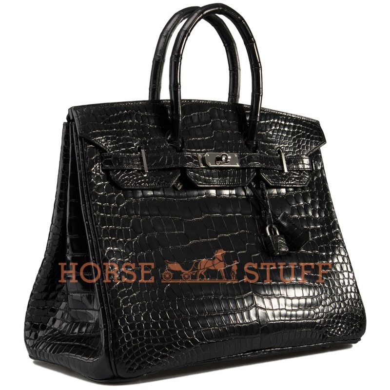 Hermès Birkin 35 Black Lisse Crocodile Porosus PHW