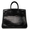 Hermès Birkin 35 Black Lisse Crocodile Porosus PHW