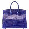 Hermès Birkin 35 Blue Electrique Lisse Crocodile Porosus PHW