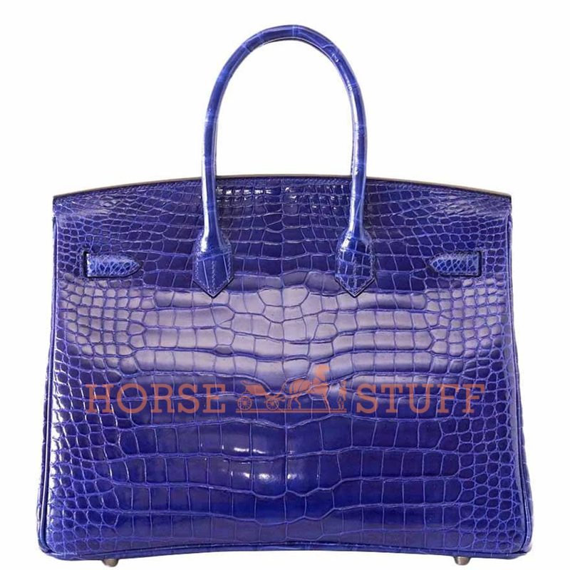 Hermès Birkin 35 Blue Electrique Lisse Crocodile Porosus PHW