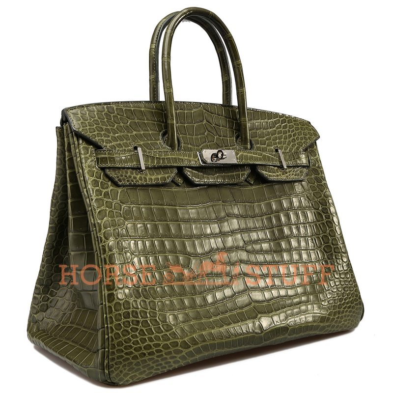 Hermès Birkin 35 Vert Veronese Matte Crocodile Porosus PHW