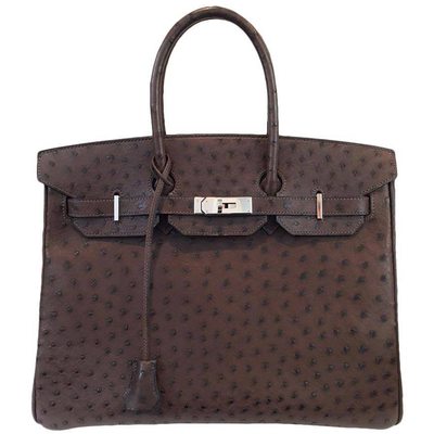 Hermès Birkin 35 Marron Ostrich PHW