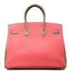 Hermès Birkin 35 Special Order HSS Rose Lipstick / Gris Tourterelle Togo GHW