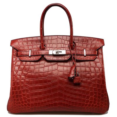 Hermès Birkin 35 Rouge H Matte Crocodile Niloticus PHW