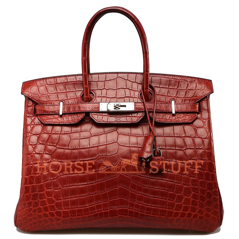 Hermès Birkin 35 Rouge H Matte Crocodile Niloticus PHW