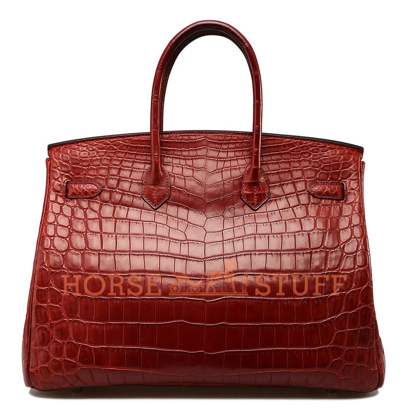 Hermès Birkin 35 Rouge H Matte Crocodile Niloticus PHW