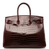 Hermès Birkin 35 Bordeaux Lisse Crocodile Porosus GHW