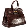 Hermès Birkin 35 Bordeaux Lisse Crocodile Porosus GHW