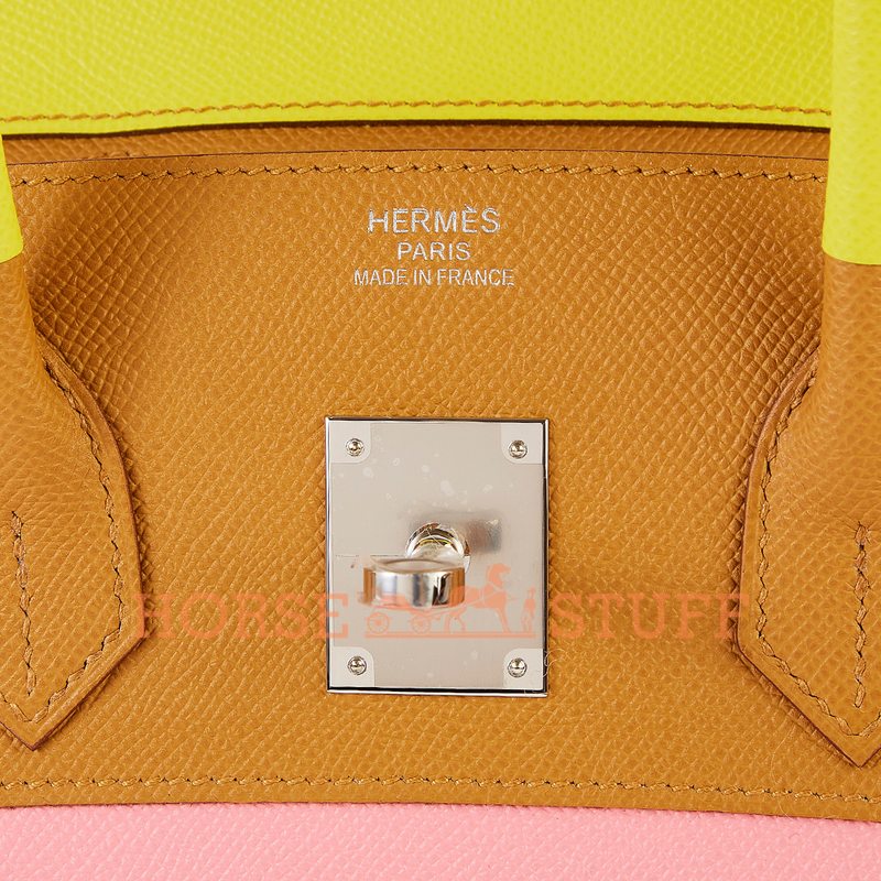 Hermès Birkin Sellier 35 Limited Edition Sunrise Multicolor Lime/ Rose Confetti/ Sesame/ Terre Battue Epsom PHW