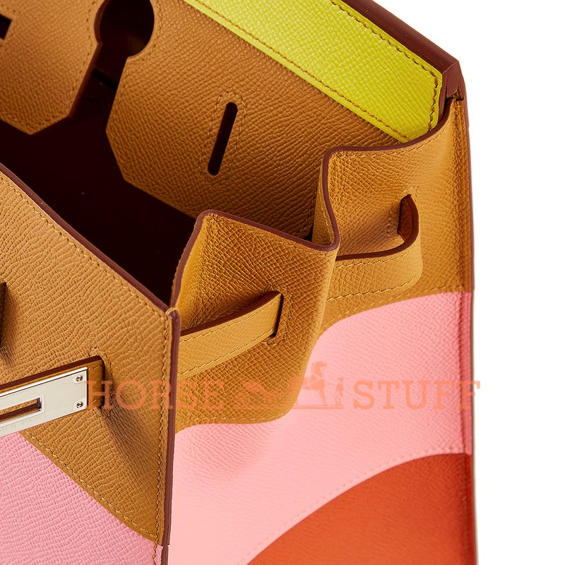 Hermès Birkin Sellier 35 Limited Edition Sunrise Multicolor Lime/ Rose Confetti/ Sesame/ Terre Battue Epsom PHW