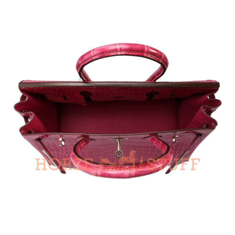 Hermès Birkin 30 Fuchsia Lisse Crocodile Porosus PHW