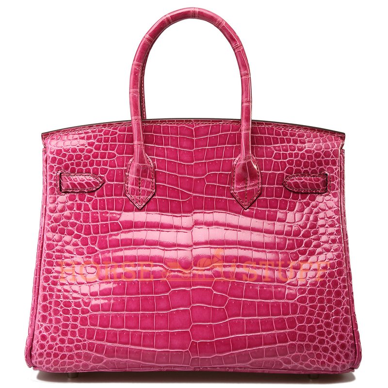 Hermès Birkin 30 Fuchsia Lisse Crocodile Porosus PHW