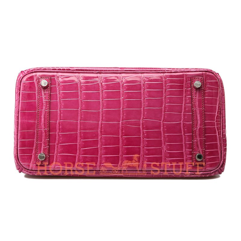 Hermès Birkin 30 Fuchsia Lisse Crocodile Porosus PHW