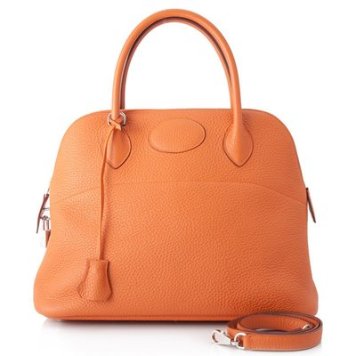 Hermès Bolide 27 Orange Clemence PHW