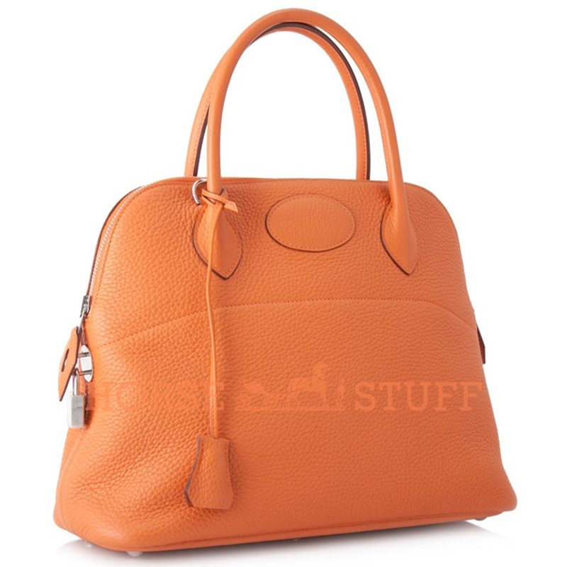 Hermès Bolide 27 Orange Clemence PHW