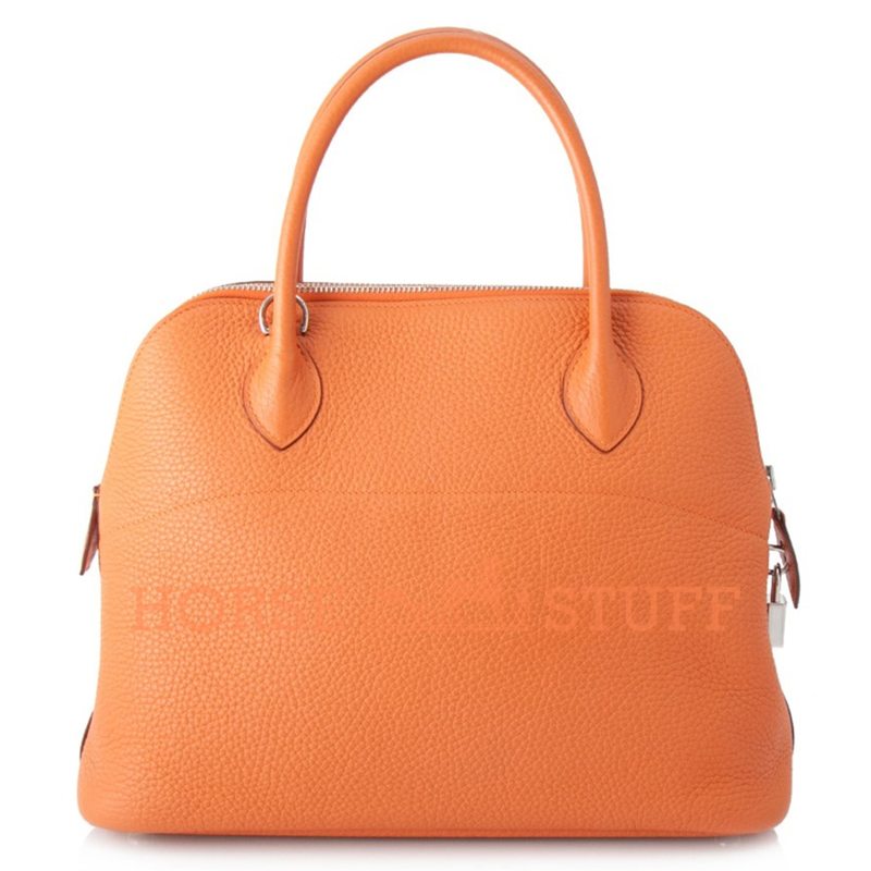 Hermès Bolide 27 Orange Clemence PHW