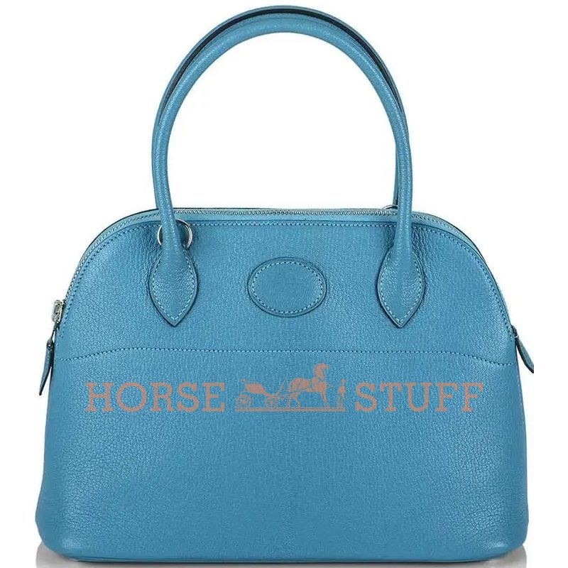 Hermès Bolide 27 Turquoise Chevre PHW