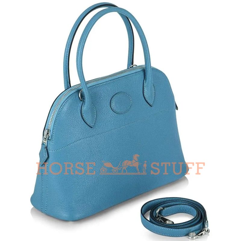 Hermès Bolide 27 Turquoise Chevre PHW