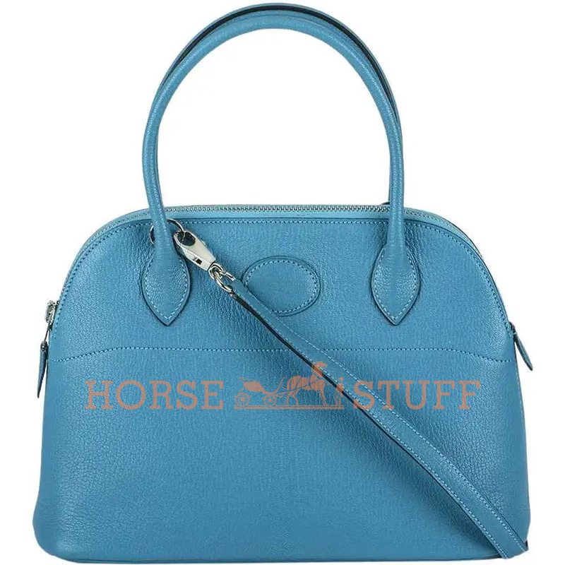 Hermès Bolide 27 Turquoise Chevre PHW