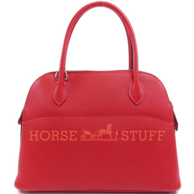 Hermès Bolide 27 Rouge Casaque Epsom PHW