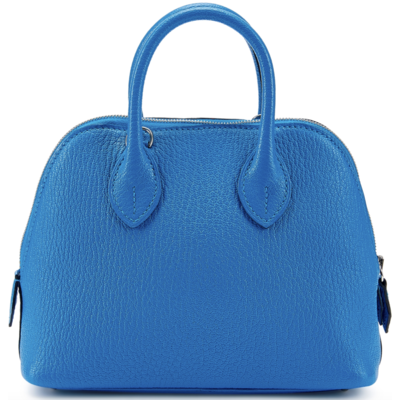 Hermès Bolide 1923 Mini Blue Frida Chevre PHW