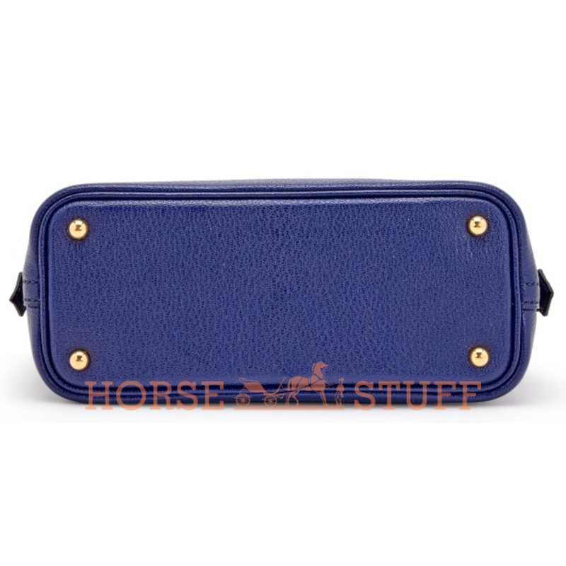 Hermès Bolide 1923 Mini Blue Sapphire Chevre GHW