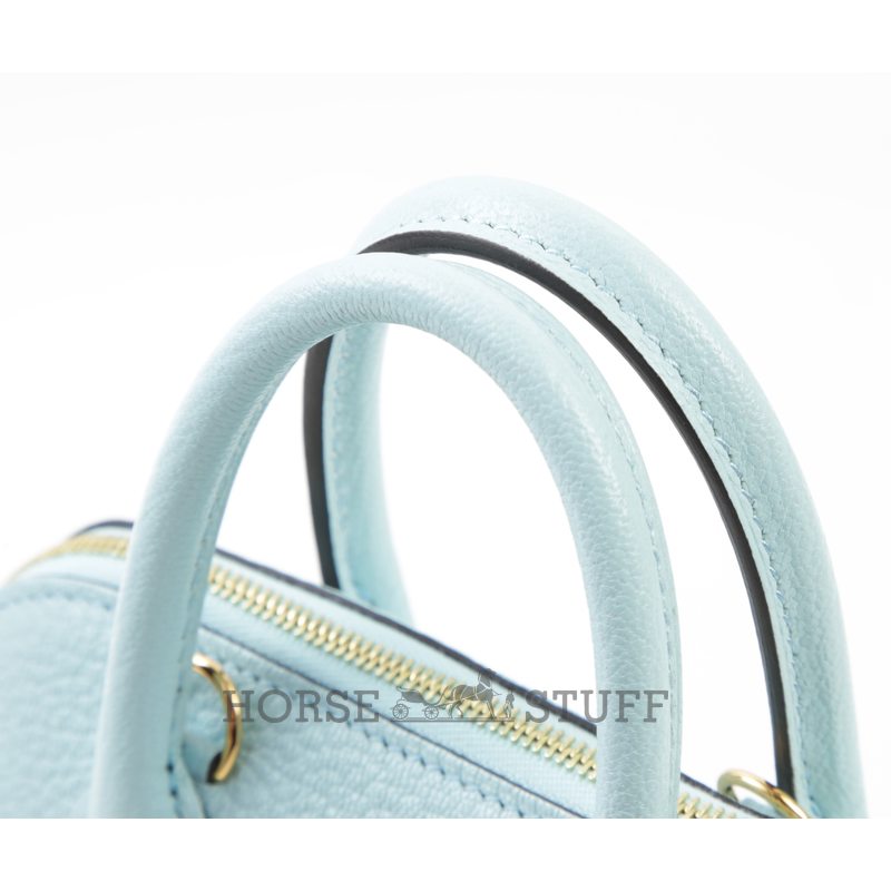 Hermès Bolide 1923 Mini Blue Zephyr Chevre GHW