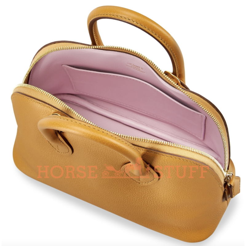 Hermès Bolide 1923 Mini Verso Toffee / Mauve Pale Evercolor GHW