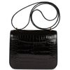 HERMÈS Constance Mini 18 Black Shiny Crocodile Alligator GHW