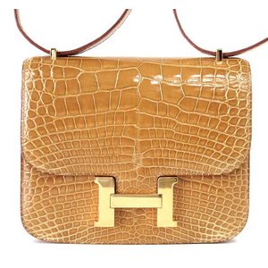 Hermès Constance 18 Ficelle Lisse Crocodile Alligator GHW