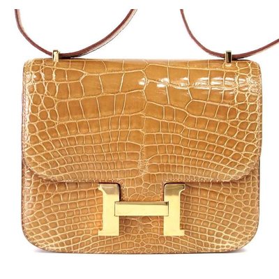 Hermès Constance 18 Ficelle Lisse Crocodile Alligator GHW