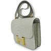 HERMÈS Constance Mini 18 Gris Perle Matte Crocodile Alligator GHW