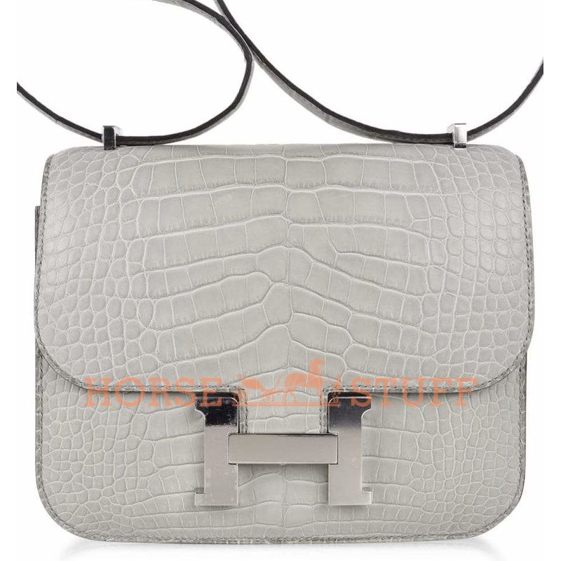 Hermès Constance 18 Gris Perle Matte Crocodile Alligator PHW