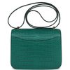 HERMÈS Constance Mini 18 Malachite Matte Crocodile Alligator GHW