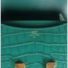 HERMÈS Constance Mini 18 Malachite Matte Crocodile Alligator GHW