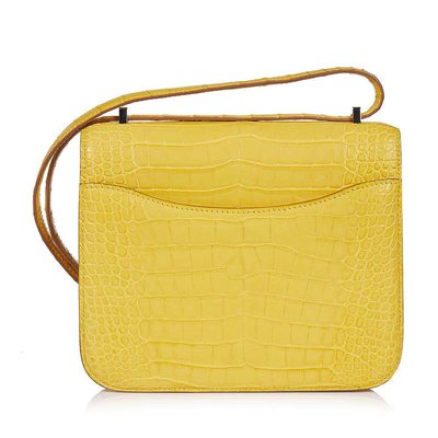 Hermès Constance 18 Mimosa Matte Crocodile Alligator PHW