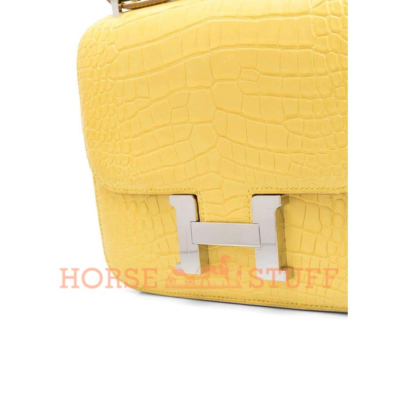 Hermès Constance 18 Mimosa Matte Crocodile Alligator PHW