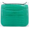 HERMÈS Constance Mini 18 Vert Jade Shiny Crocodile Alligator PHW