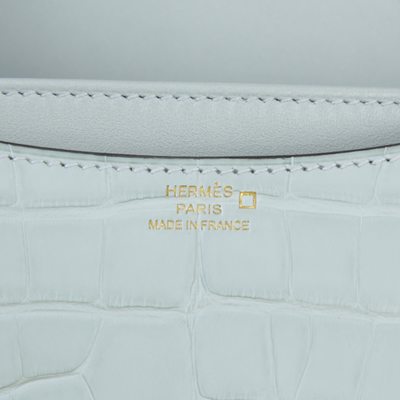 Hermès Constance 18 Vert Peppermint Matte Crocodile Alligator Permabrass