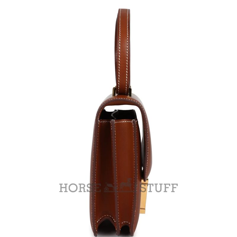 HERMÈS Constance Mini 18 Gold Fauve Barenia GHW