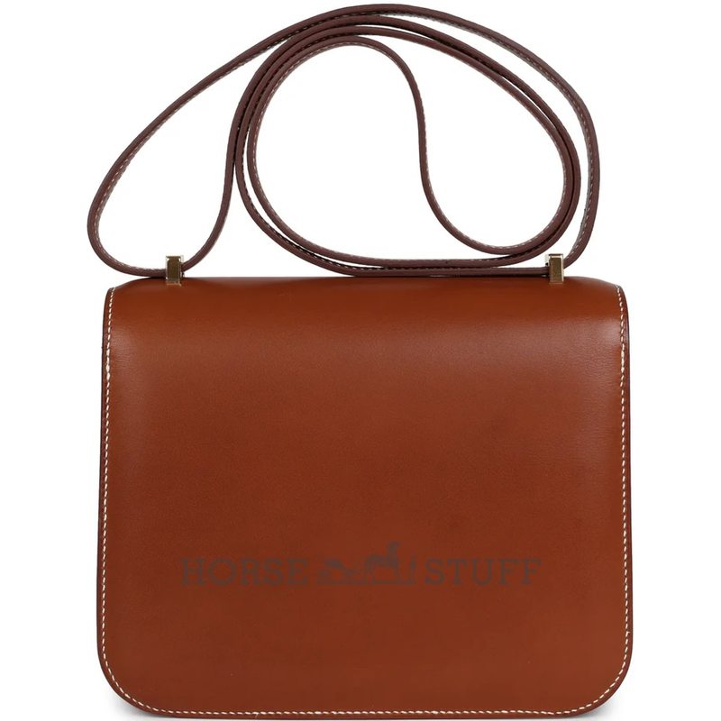HERMÈS Constance Mini 18 Gold Fauve Barenia GHW